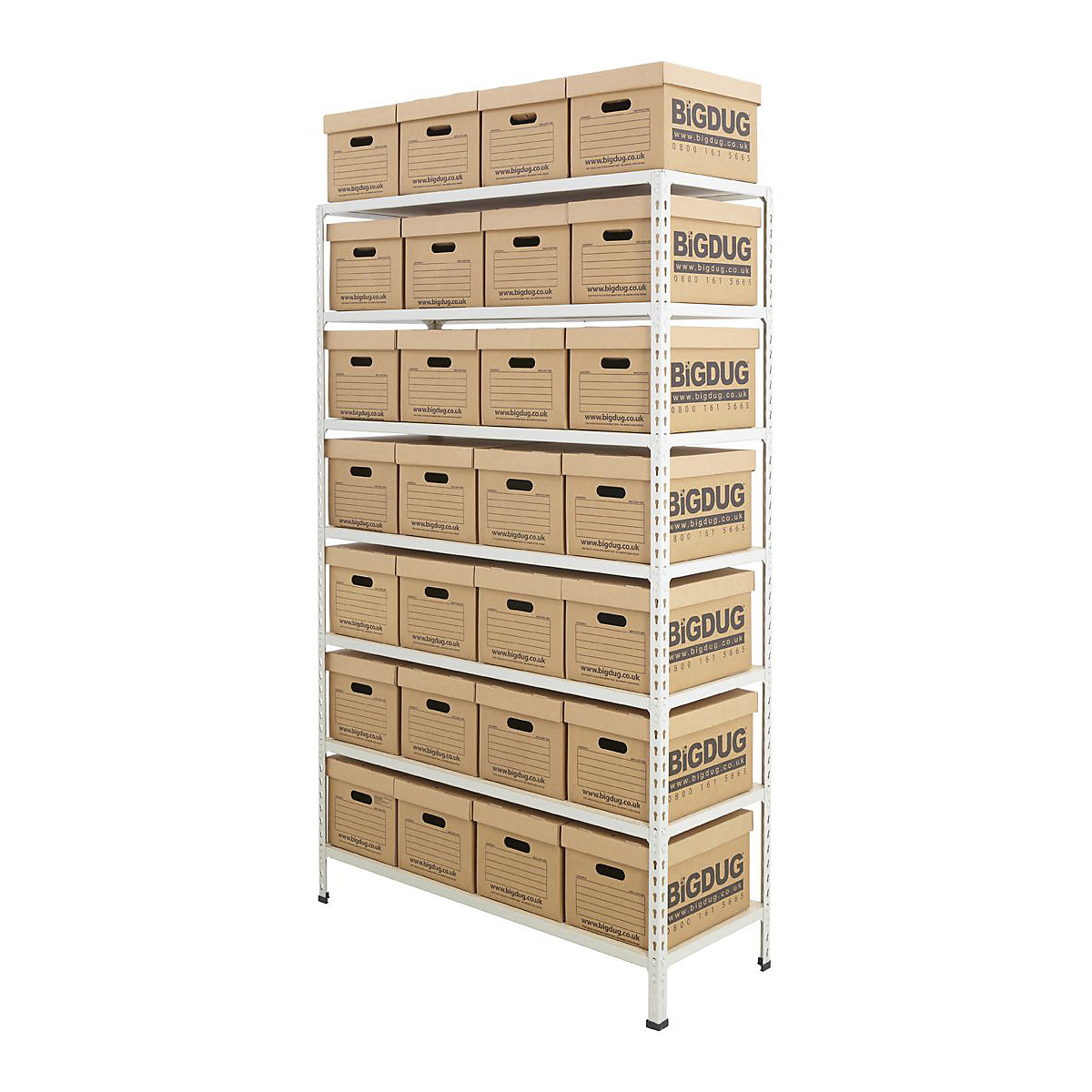 BiG340 Document Storage Shelving With Value Boxes