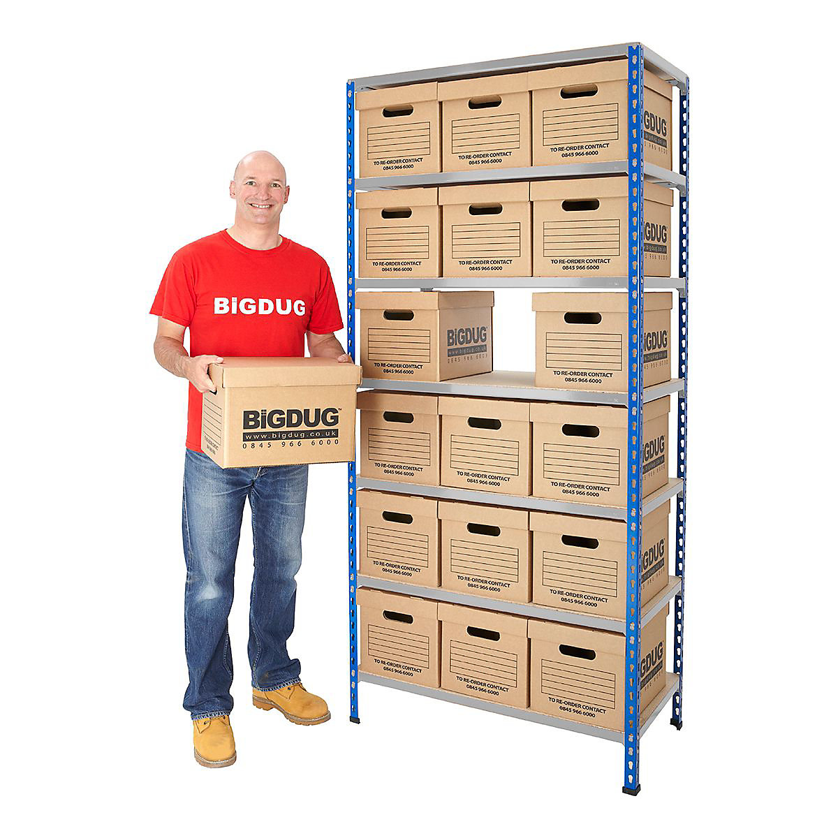BiG340 Document Storage Shelving With Value Boxes