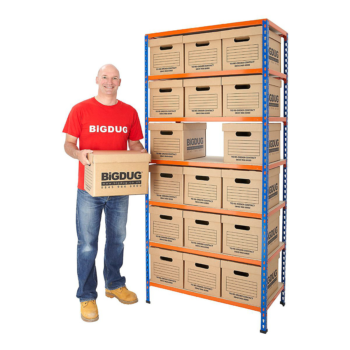 BiG340 Document Storage Shelving With Value Boxes
