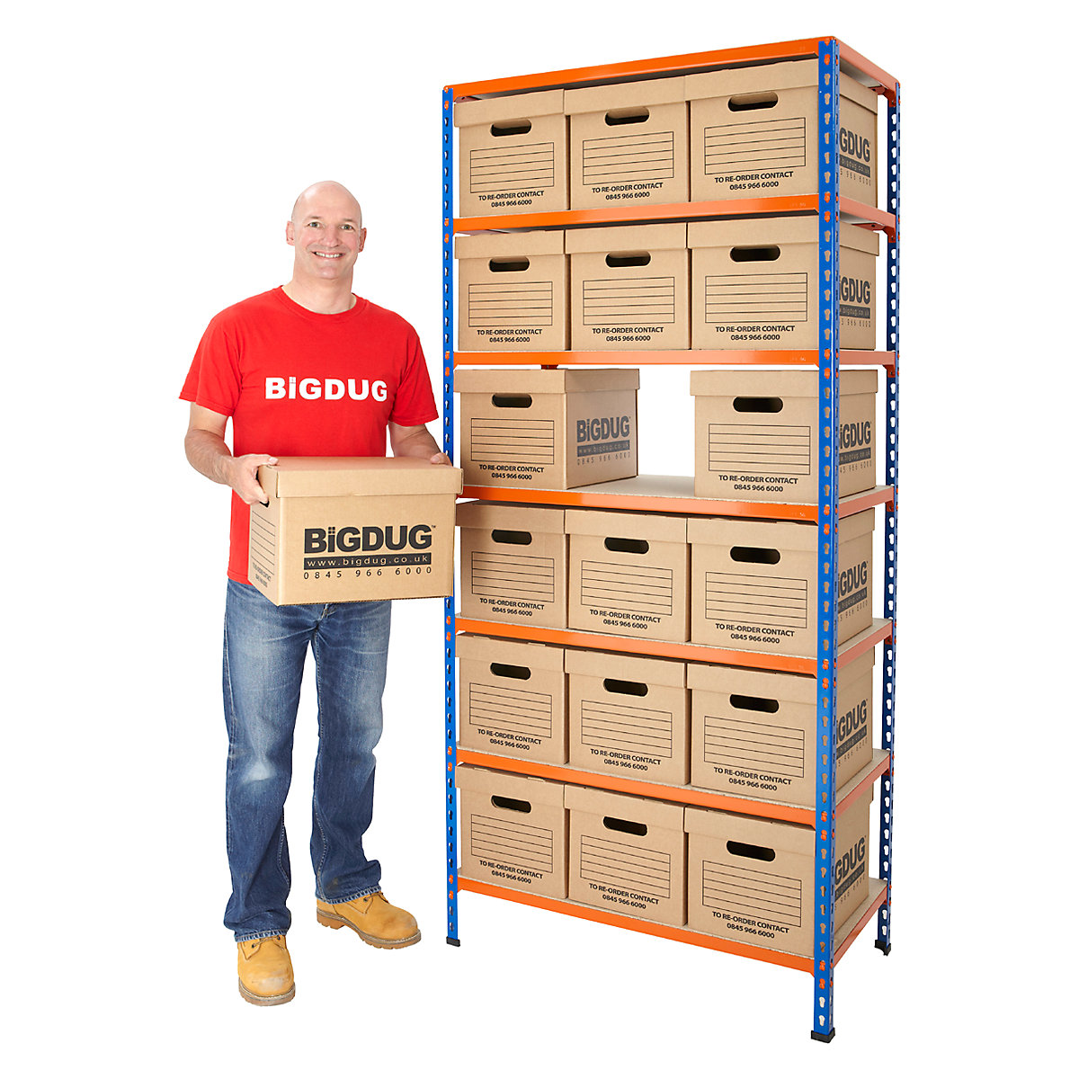 BiG340 Document Storage Shelving With Value Boxes (Product illustration 3)-2