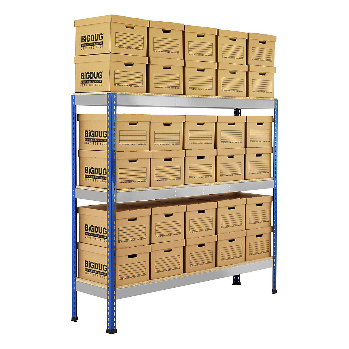 BiG400 Archive Storage Racking With Standard Boxes | Shelving | BiGDUG