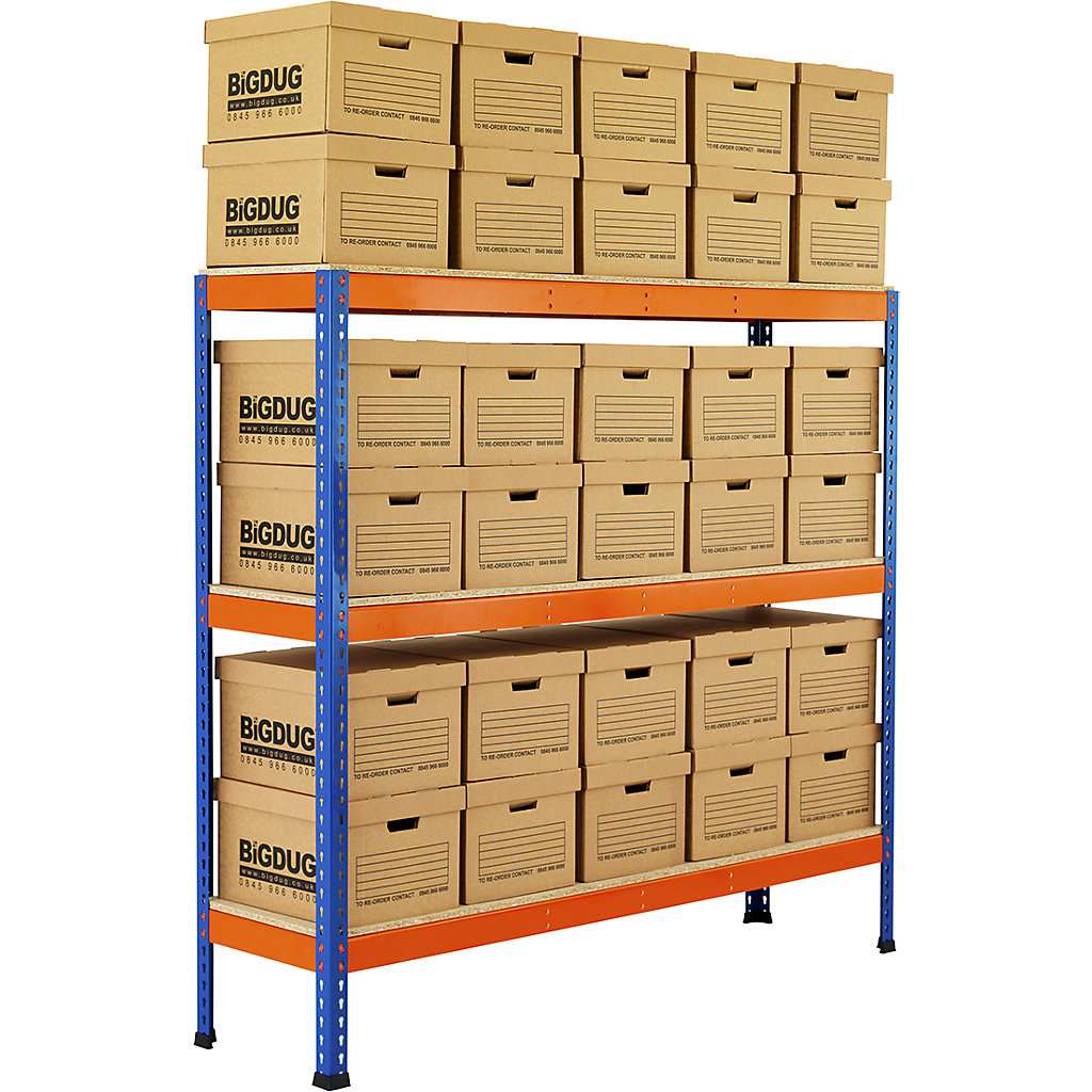 Large Box Storage Racks BiG400 Archive Storage Racking With Standard Boxes | Shelving | BiGDUG
