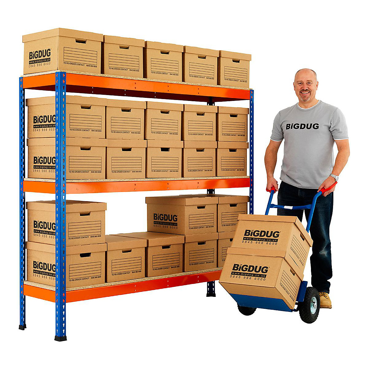 BiG400 Archive Storage Racking With Standard Boxes