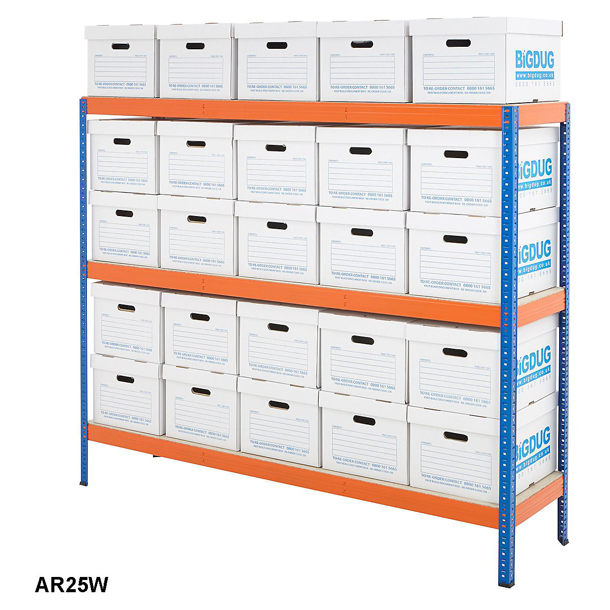 BiGDUG Essentials Industrial Shelving with Archive Document Boxes Kit (Product illustration 4)-3