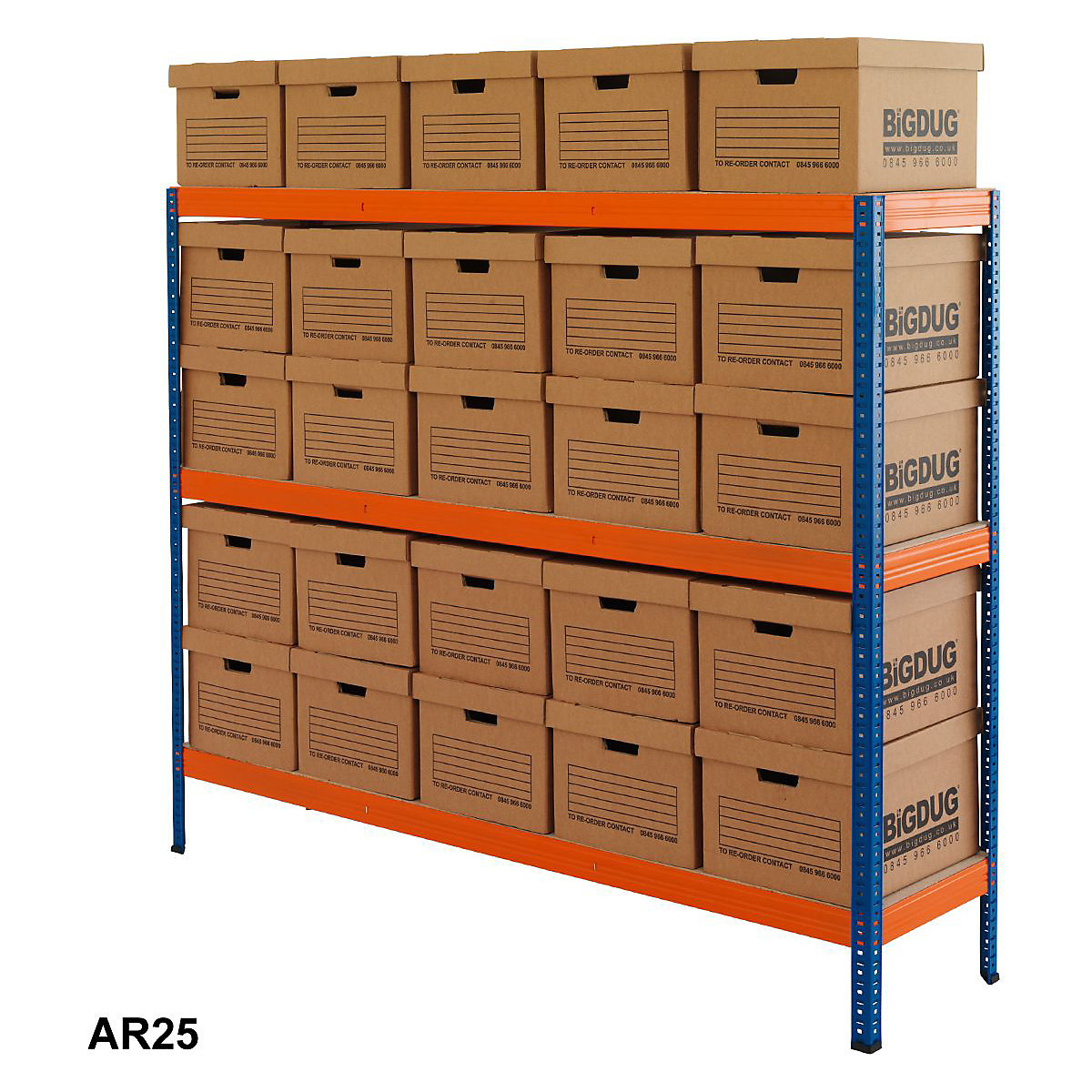 BiGDUG Essentials Industrial Shelving with Archive Document Boxes Kit (Product illustration 3)-2