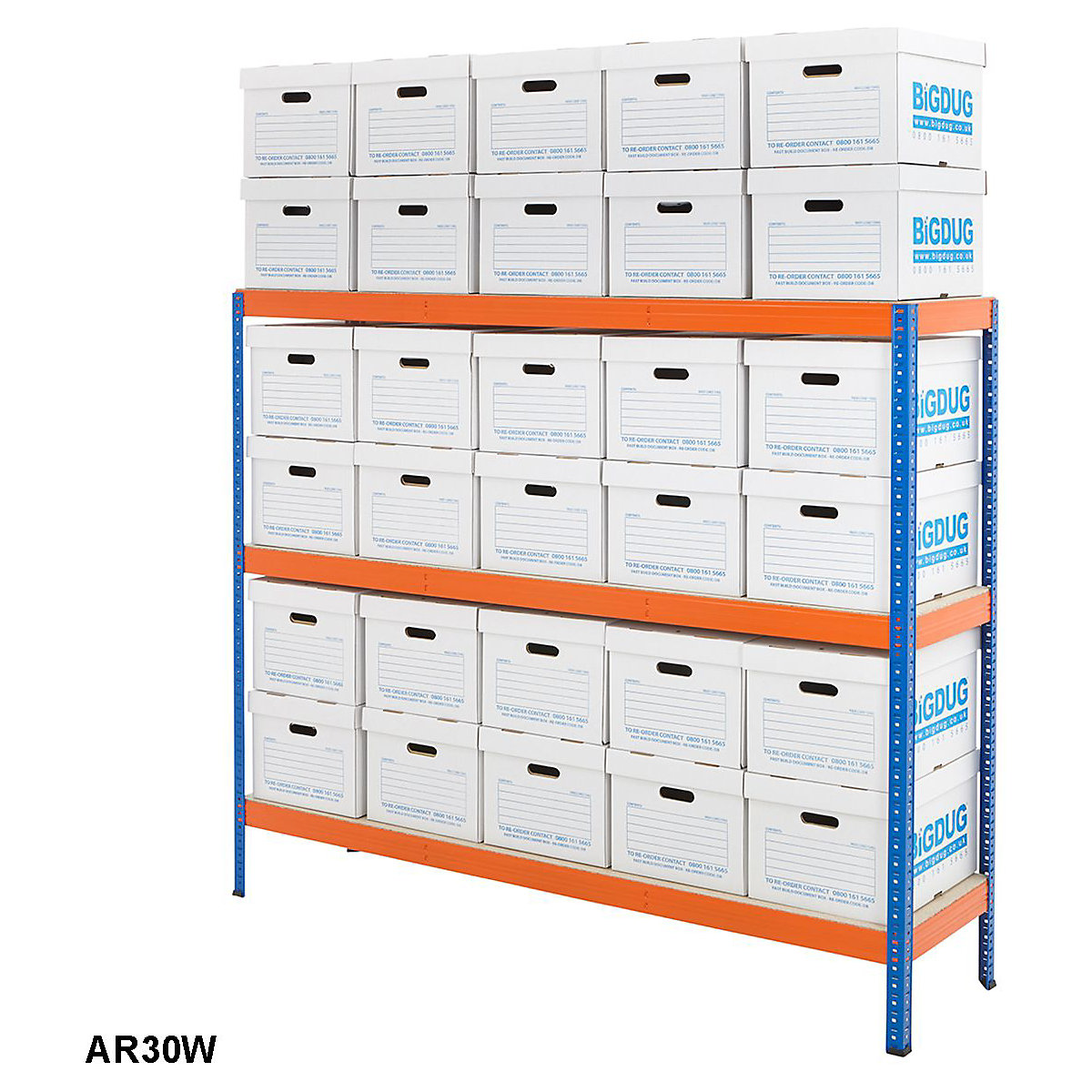 BiGDUG Essentials Industrial Shelving with Archive Document Boxes Kit (Product illustration 6)-5