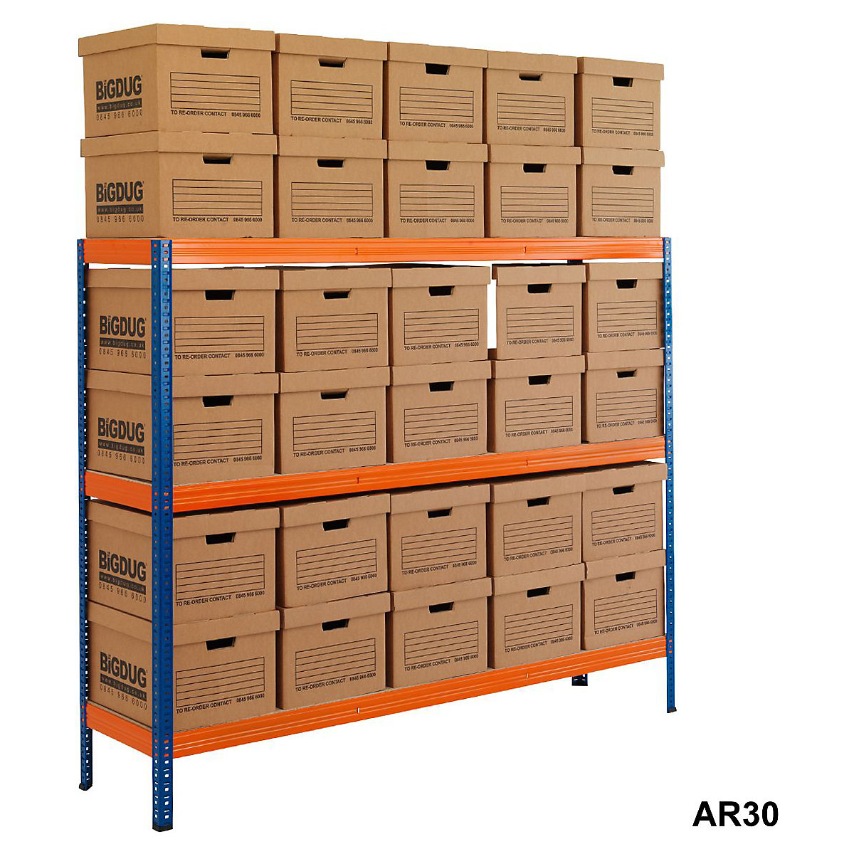 BiGDUG Essentials Industrial Shelving with Archive Document Boxes Kit (Product illustration 5)-4