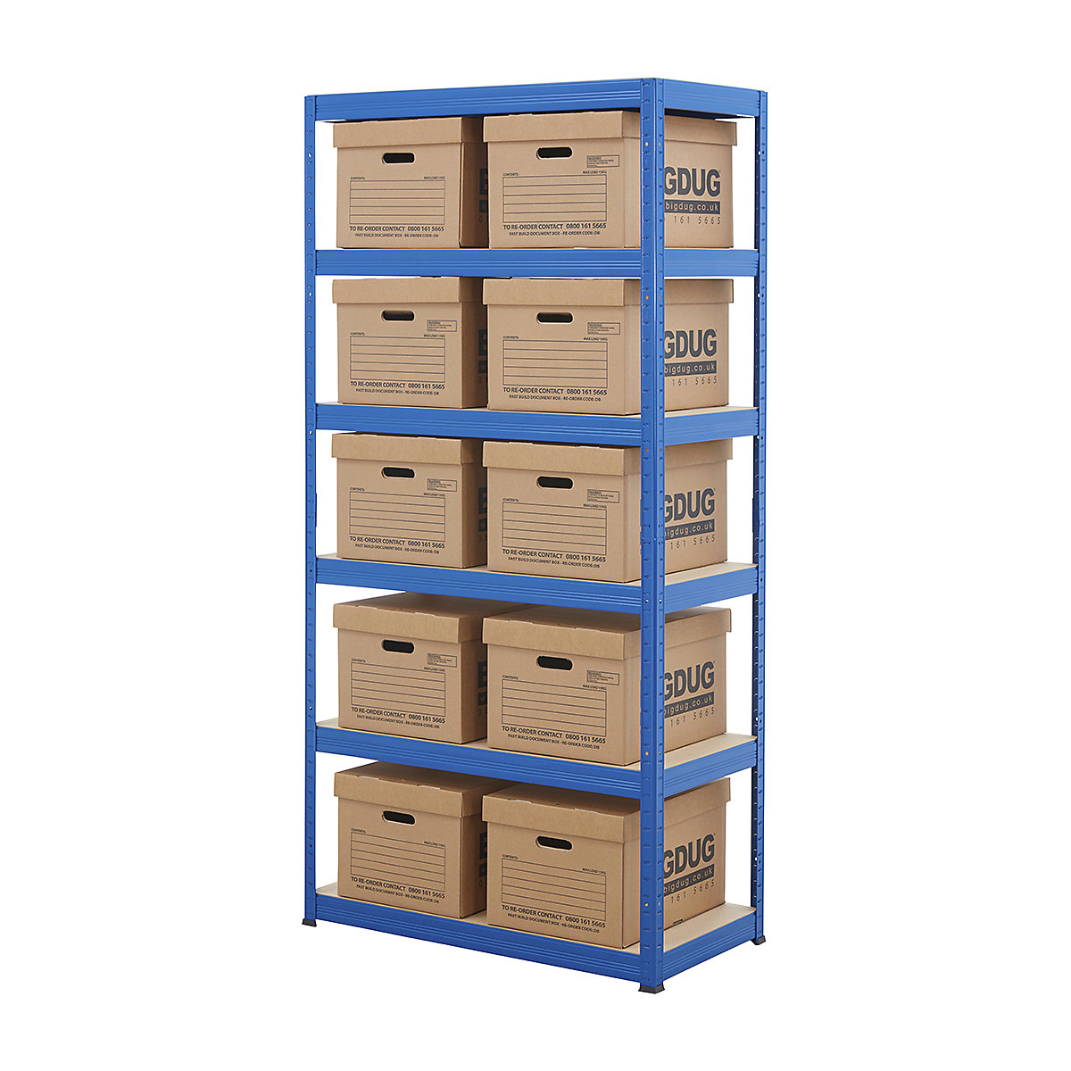 BiGDUG Essentials Shelving with Document Boxes Kit