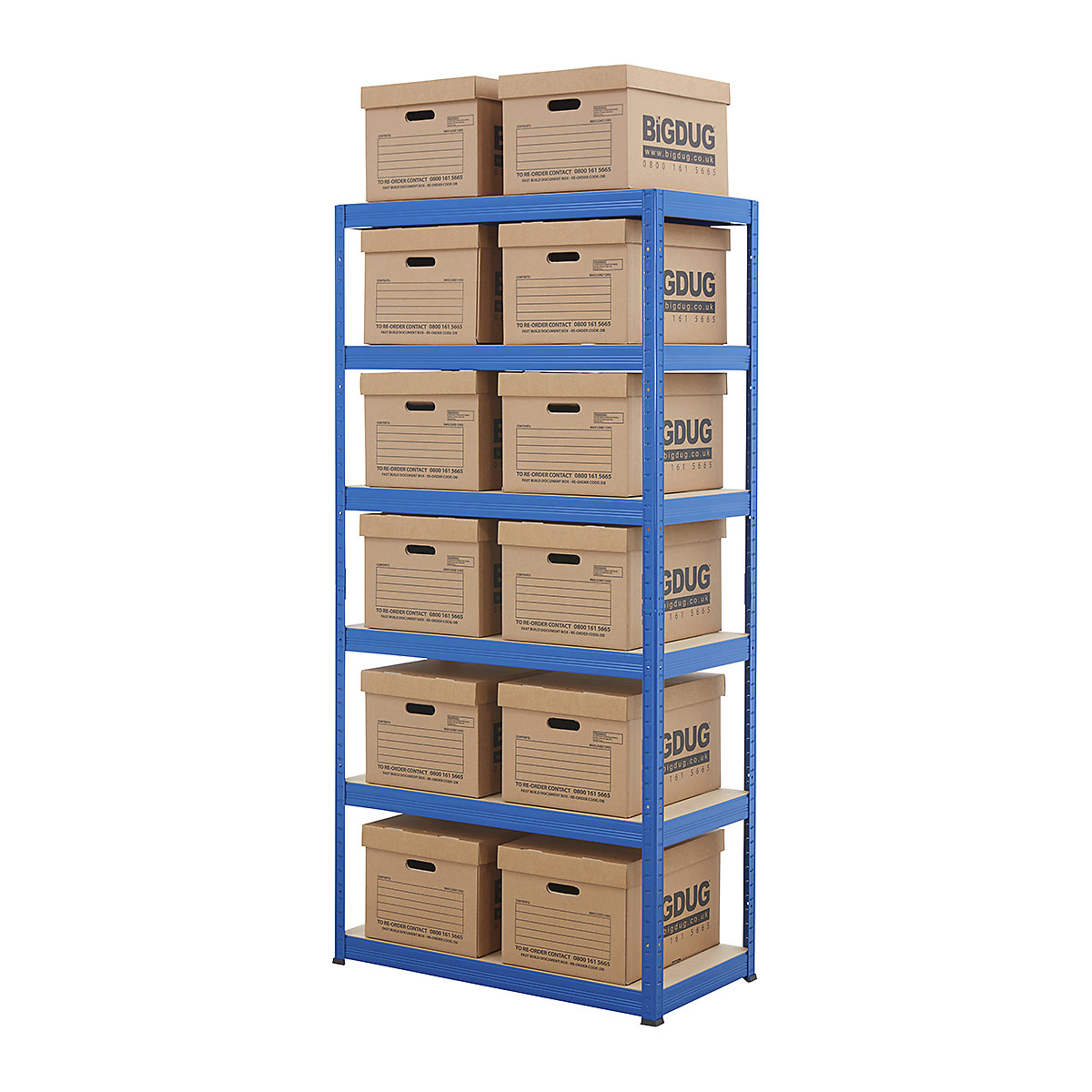 BiGDUG Essentials Shelving with Document Boxes Kit
