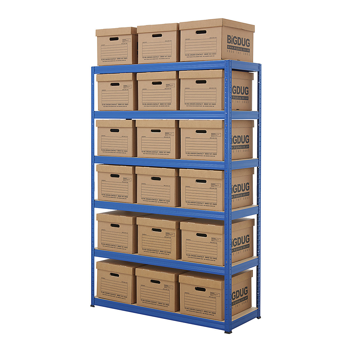 BiGDUG Essentials Shelving with Document Boxes Kit