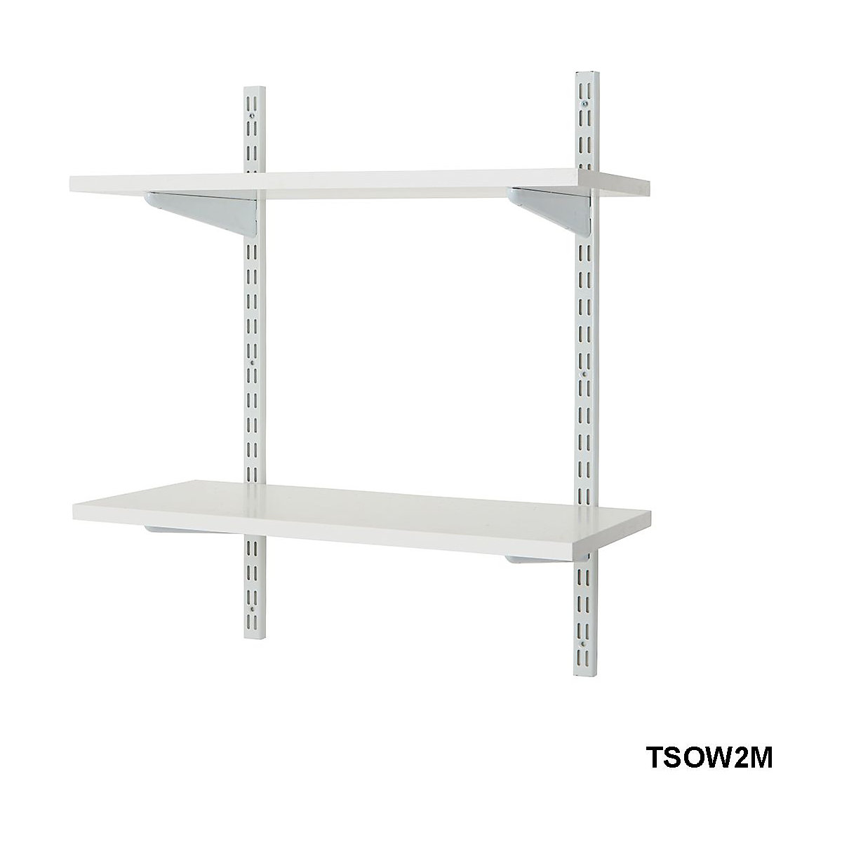 Office Wall Mounted Shelving Kits in White | 600mm Wide | Melamine Shelves (Product illustration 4)-3