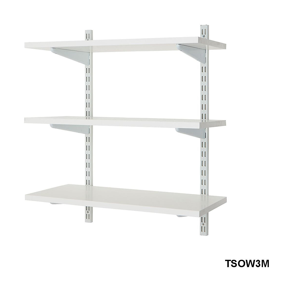 Office Wall Mounted Shelving Kits in White | 600mm Wide | Melamine Shelves (Product illustration 5)-4