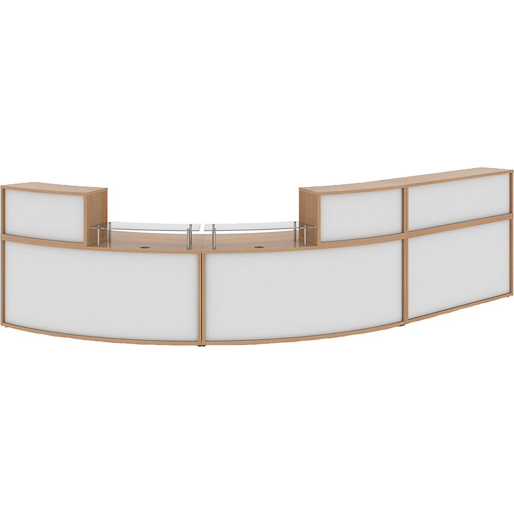 Denver Two Tone Extra Large Curved Reception Unit | BiGDUG