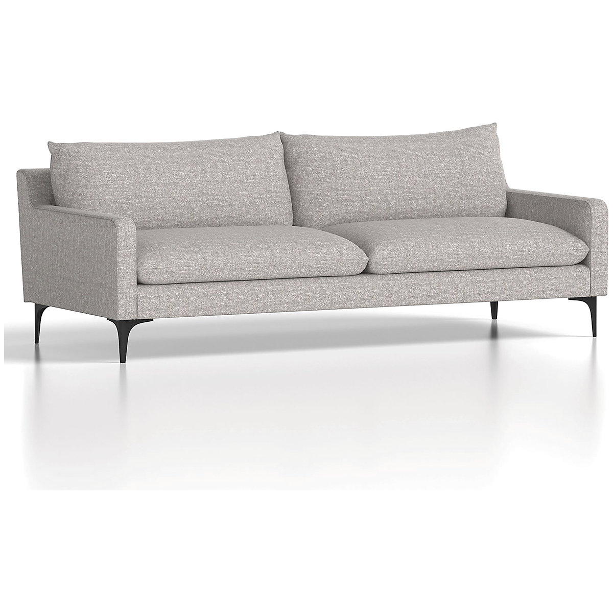 Emmy Cushioned 3 Seater Sofa Light Grey