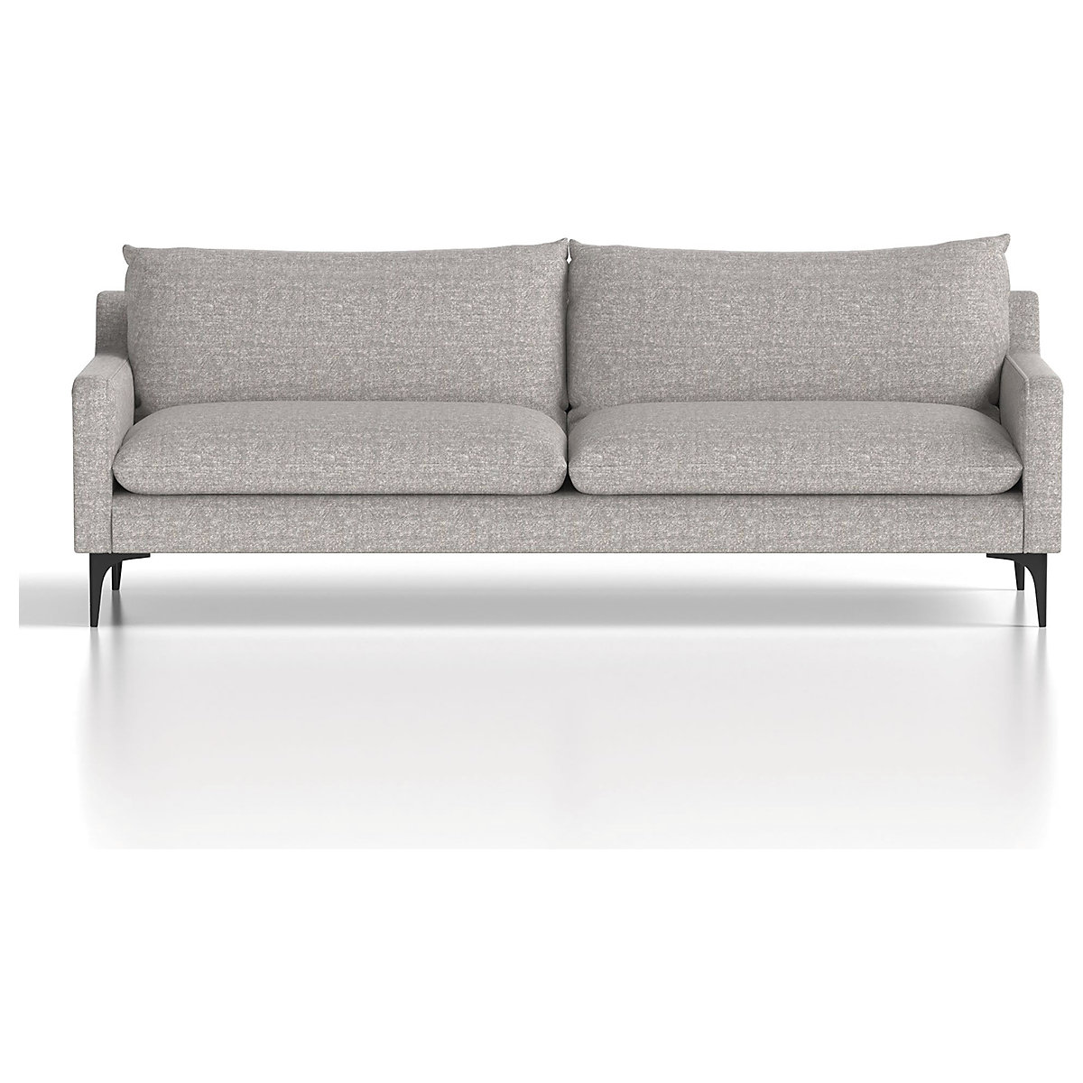 Emmy Cushioned 3 Seater Sofa Light Grey (Product illustration 2)-1