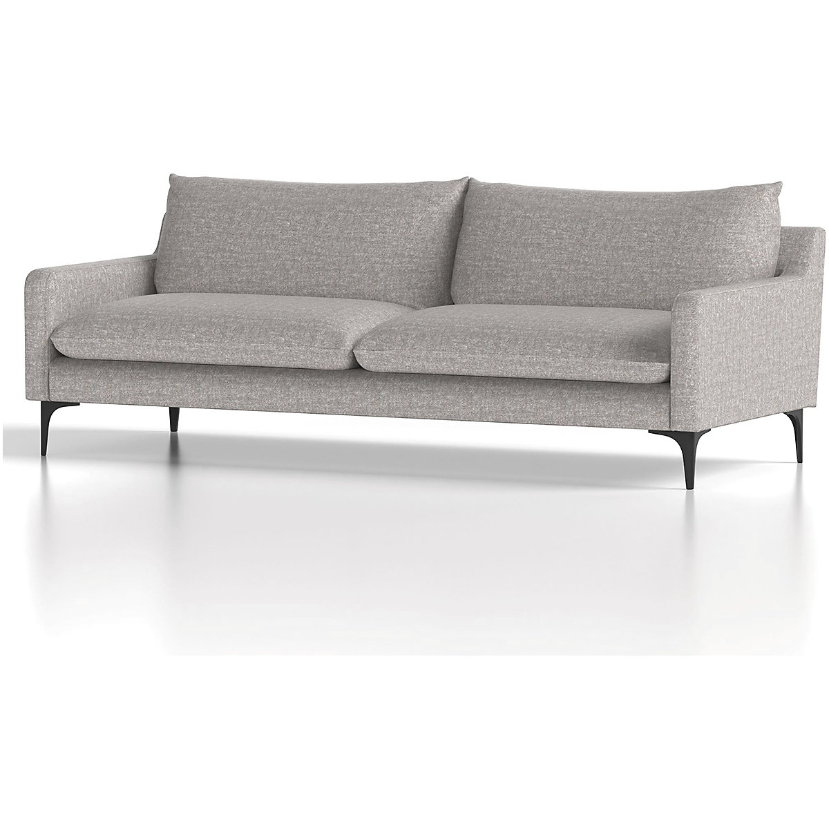 Emmy Cushioned 3 Seater Sofa Light Grey (Product illustration 3)-2