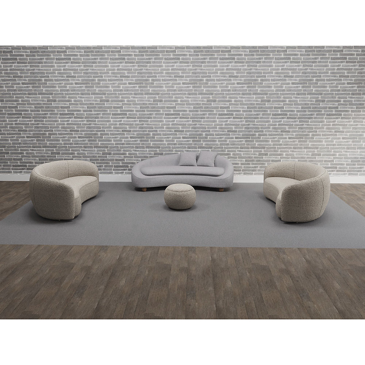 Mimi 3 Seater Curved Sofa Boucle Fabric (Product illustration 11)-10
