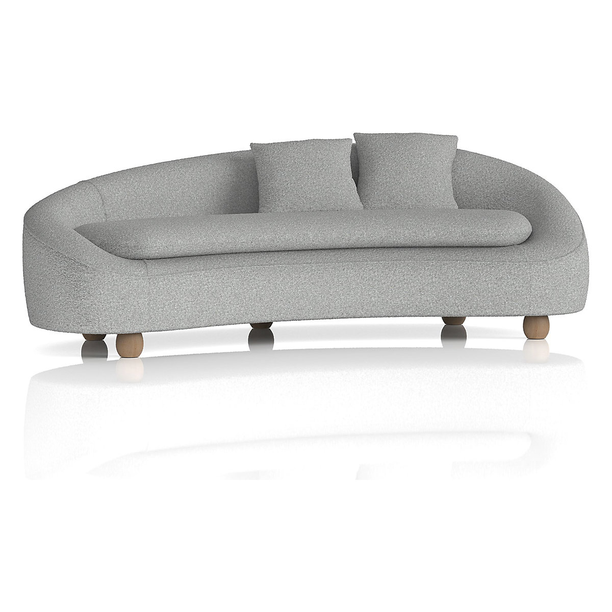 Mimi 3 Seater Curved Sofa Boucle Fabric
