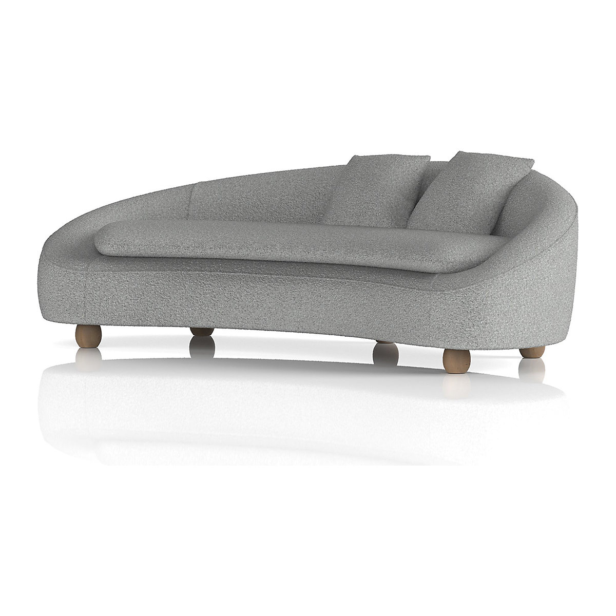 Mimi 3 Seater Curved Sofa Boucle Fabric (Product illustration 3)-2