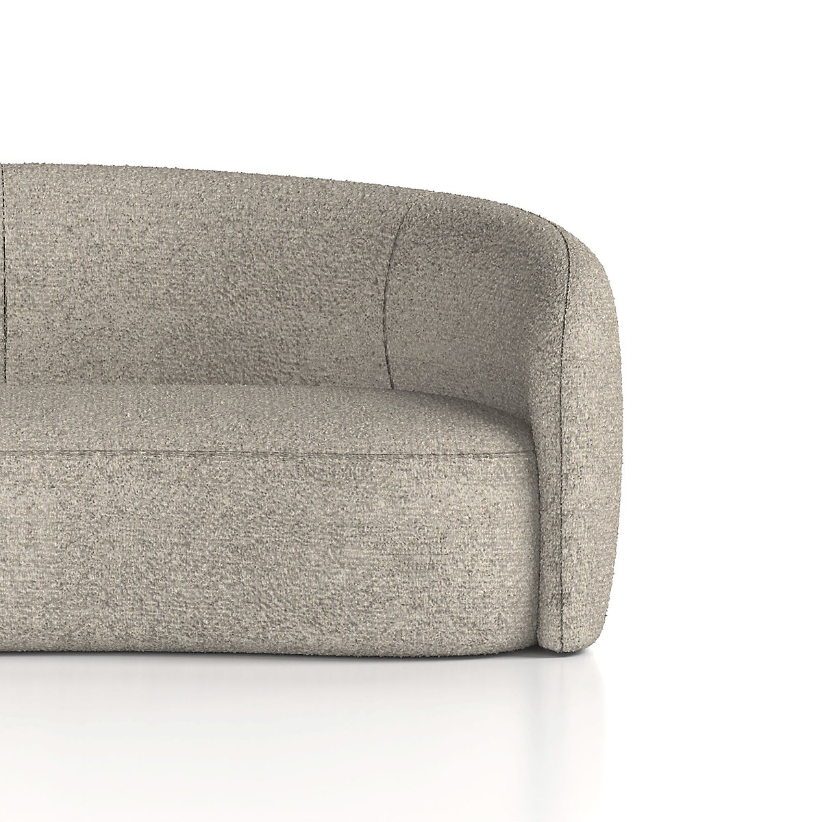 Phoebe Curved Sofa Cream Boucle (Product illustration 9)-8