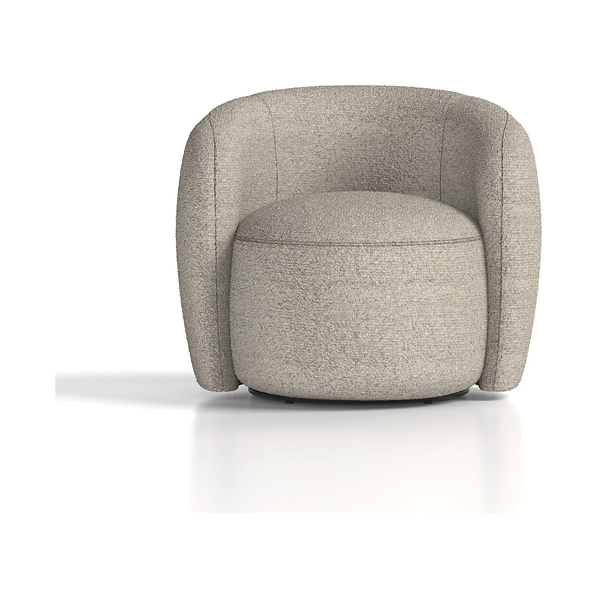 Phoebe Swivel Accent Chair Cream Boucle (Product illustration 2)-1
