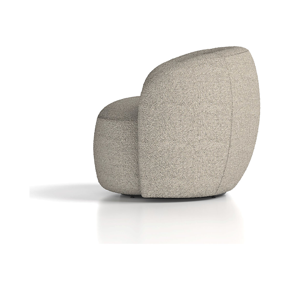 Phoebe Swivel Accent Chair Cream Boucle (Product illustration 4)-3