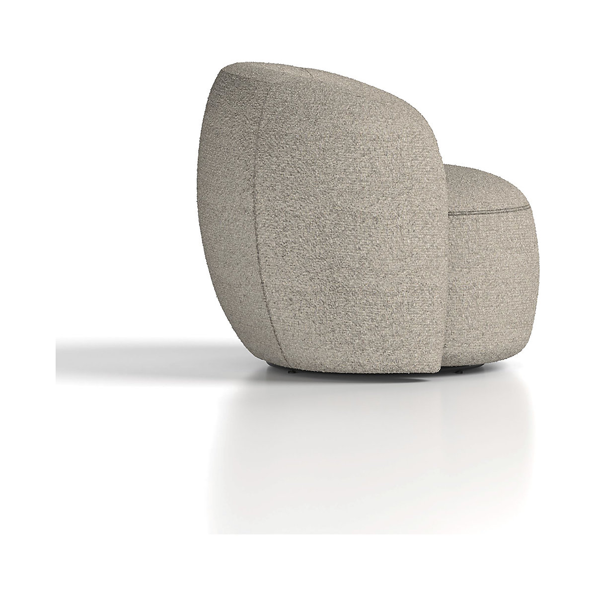 Phoebe Swivel Accent Chair Cream Boucle (Product illustration 8)-7