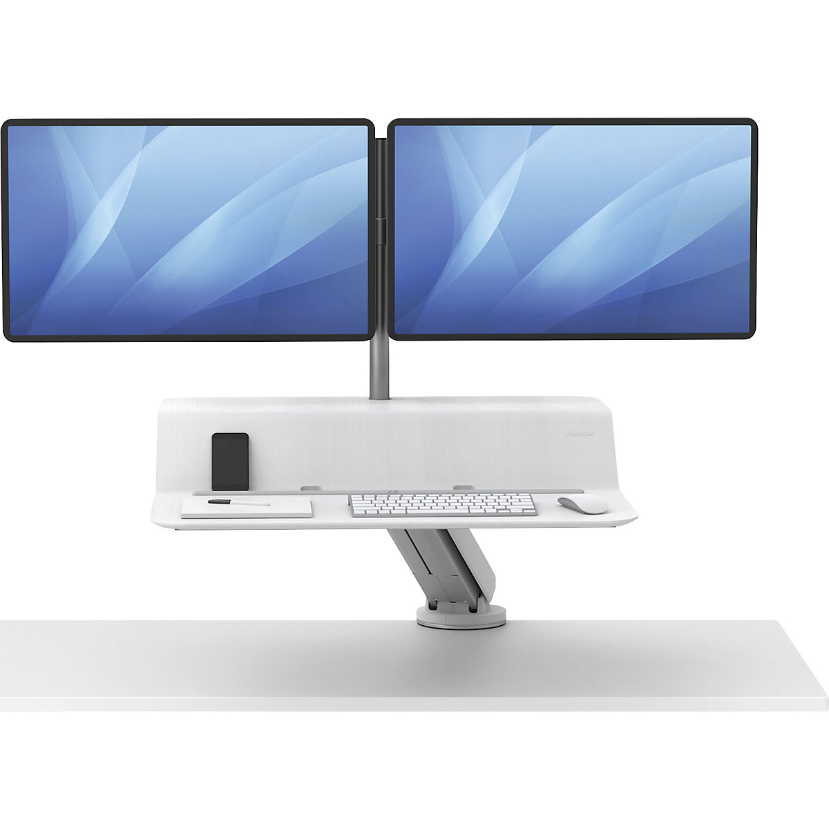 Lotus™ RT sitting/standing workstation, for 2 monitors – Fellowes (Product illustration 9)-8