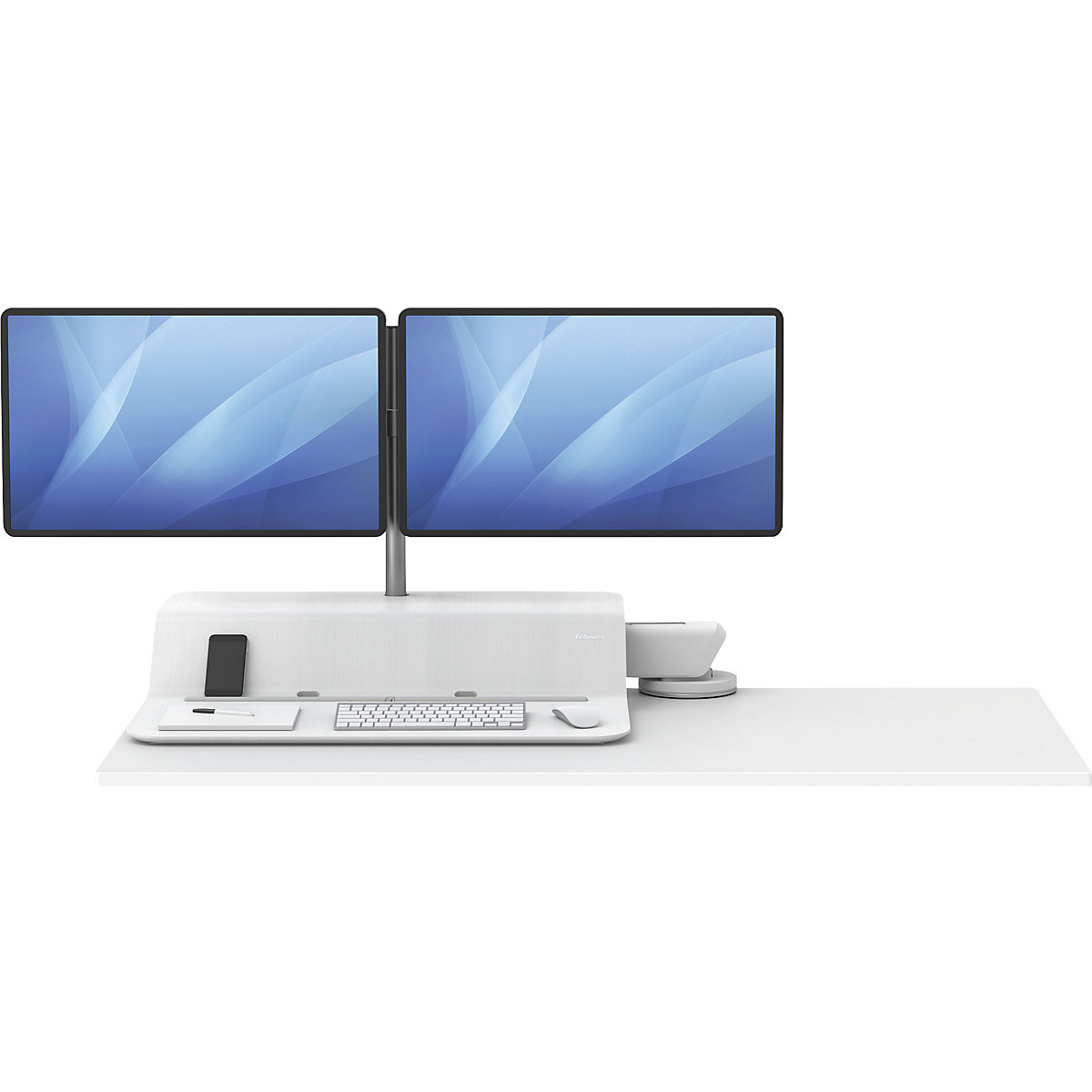 Lotus™ RT sitting/standing workstation, for 2 monitors – Fellowes (Product illustration 10)-9