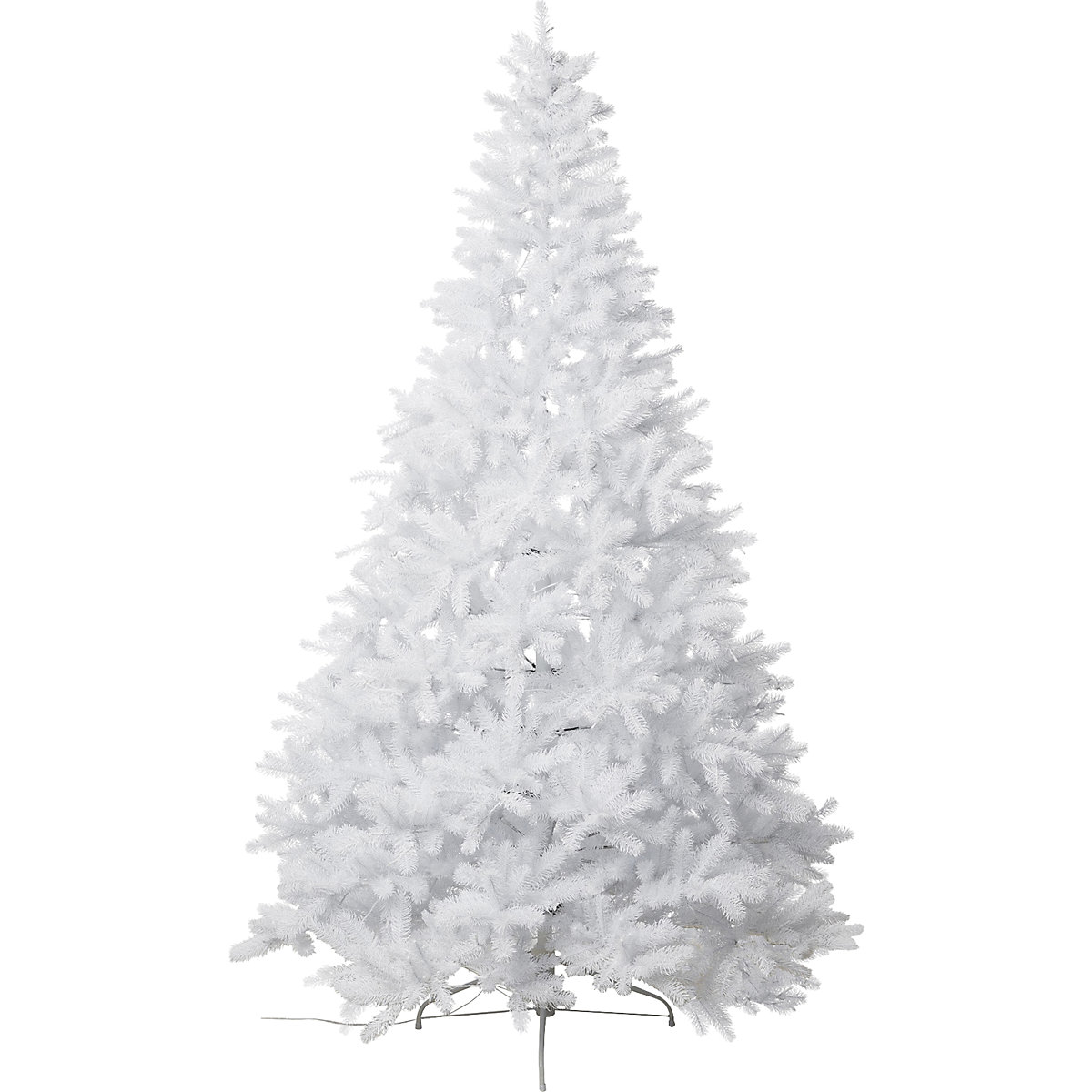 Artificial fir tree, white, stand included, overall height 2100 mm-1