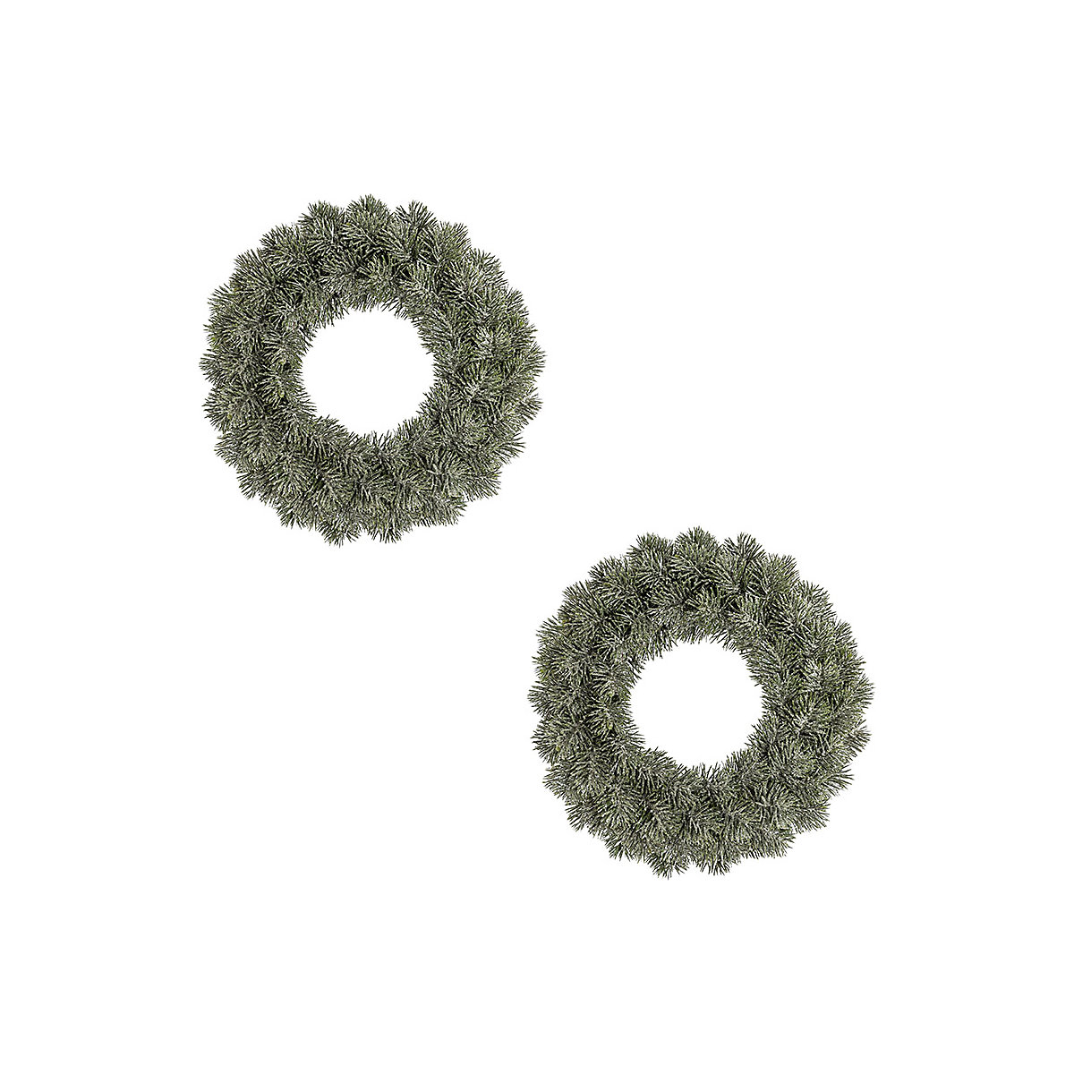 Frosted Advent wreaths, 2 items