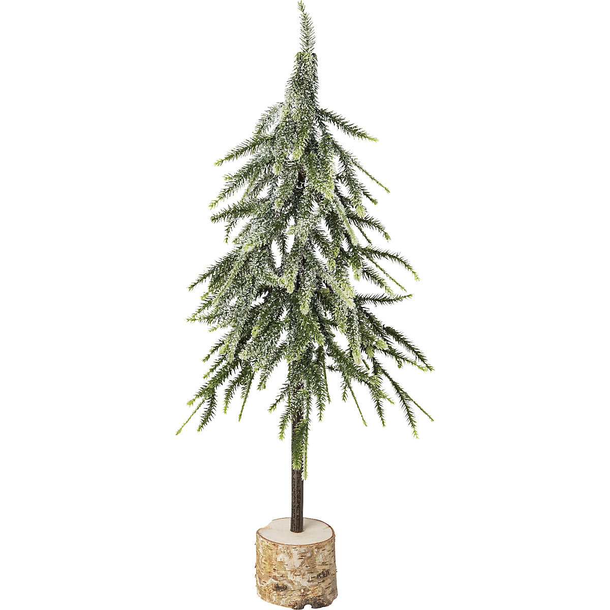 Small spruce trunk on a wooden base with artificial snow (Product illustration 2)-1