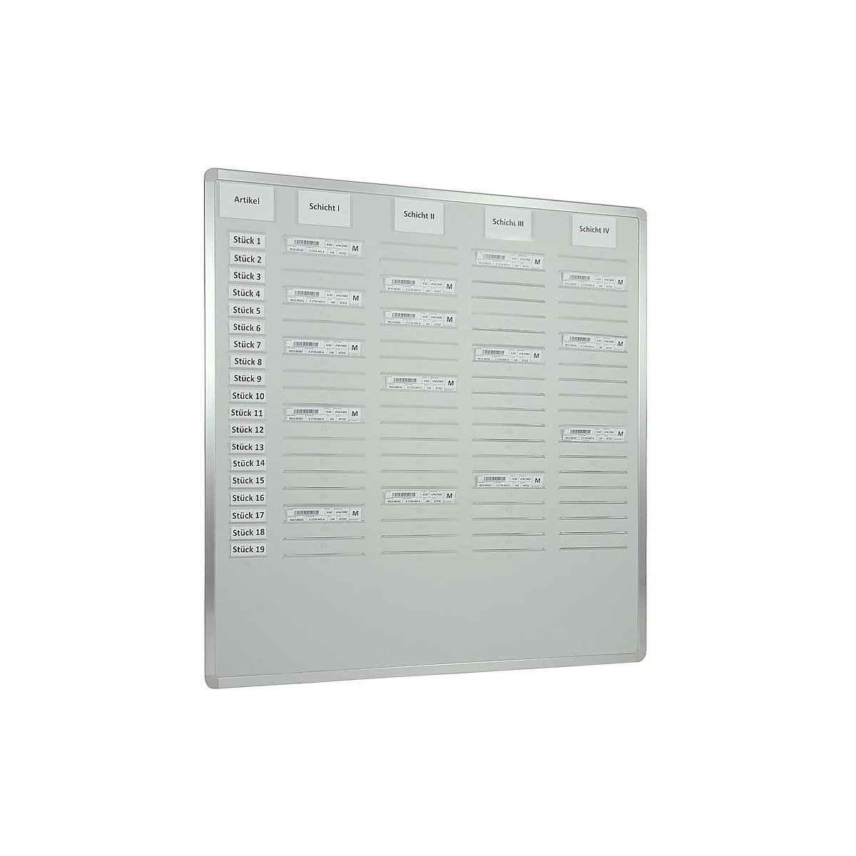 Orga Easy planning board – EICHNER, height 900 mm, for A5 vertical, width 915 mm, four row-4