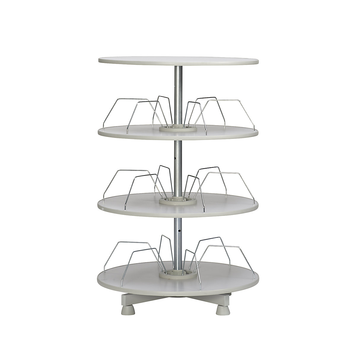 Rotary filing system, shelf Ø 1000 mm, 3 shelves, light grey-10
