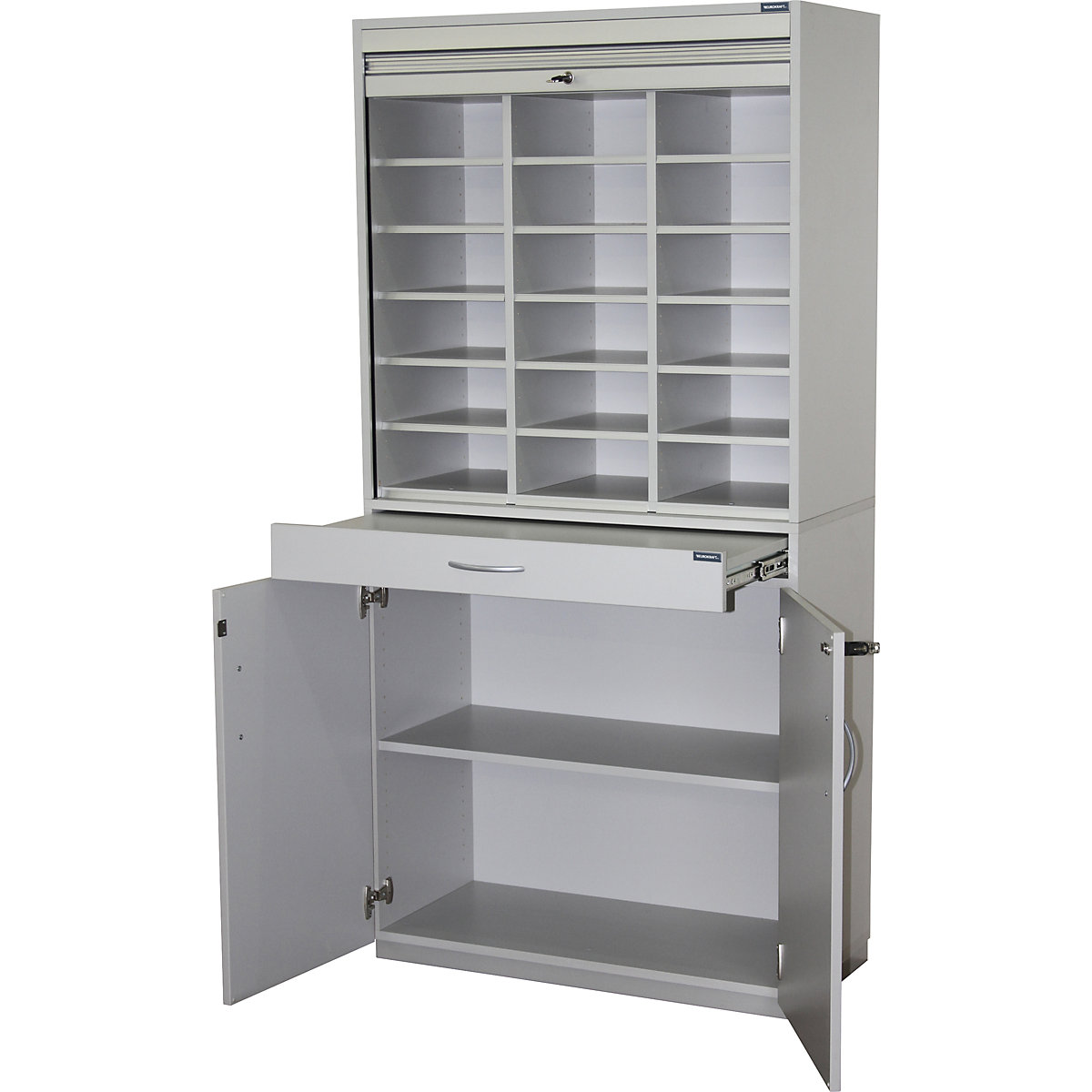 Sorting cupboard with roller shutter and add-on drawer unit – eurokraft pro (Product illustration 8)-7