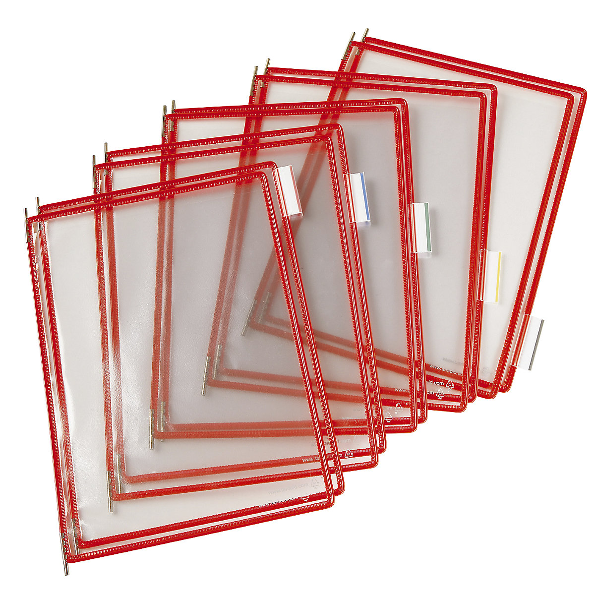 Clear view panel – Tarifold, pack of 10, for A4, red, 3+ packs-2