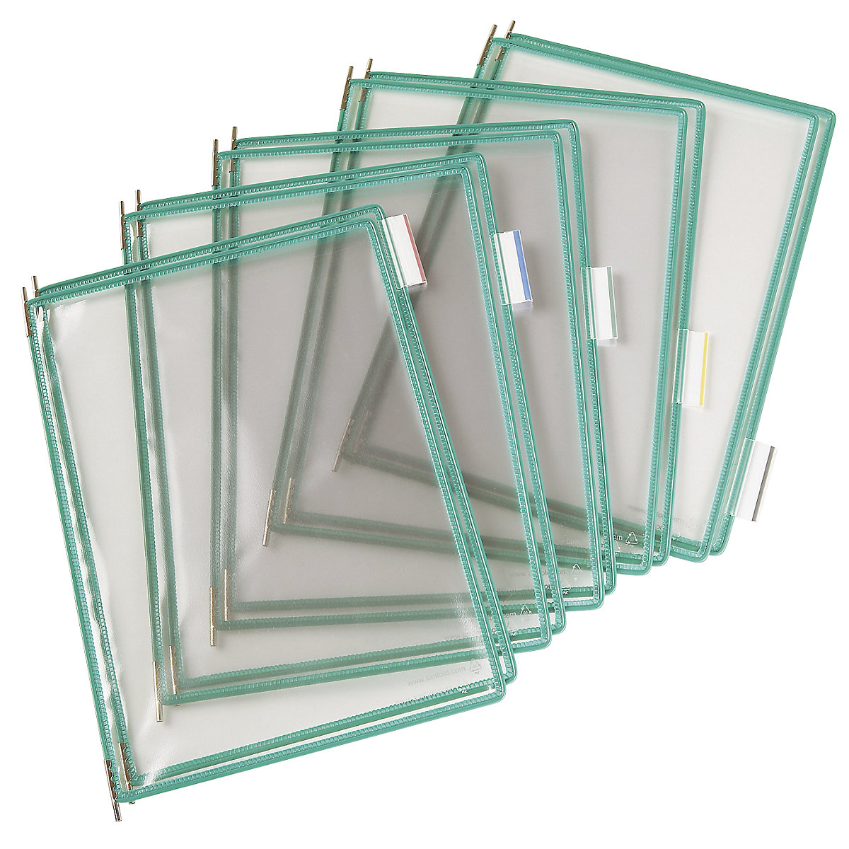 Clear view panel – Tarifold, pack of 10, for A4, green, 3+ packs-4