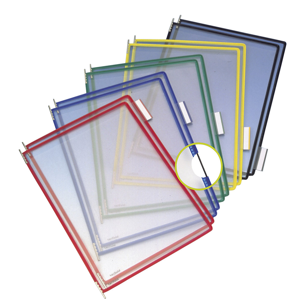 Clear view panel – Tarifold, pack of 10, for A4, colour assortment, 3+ packs-7