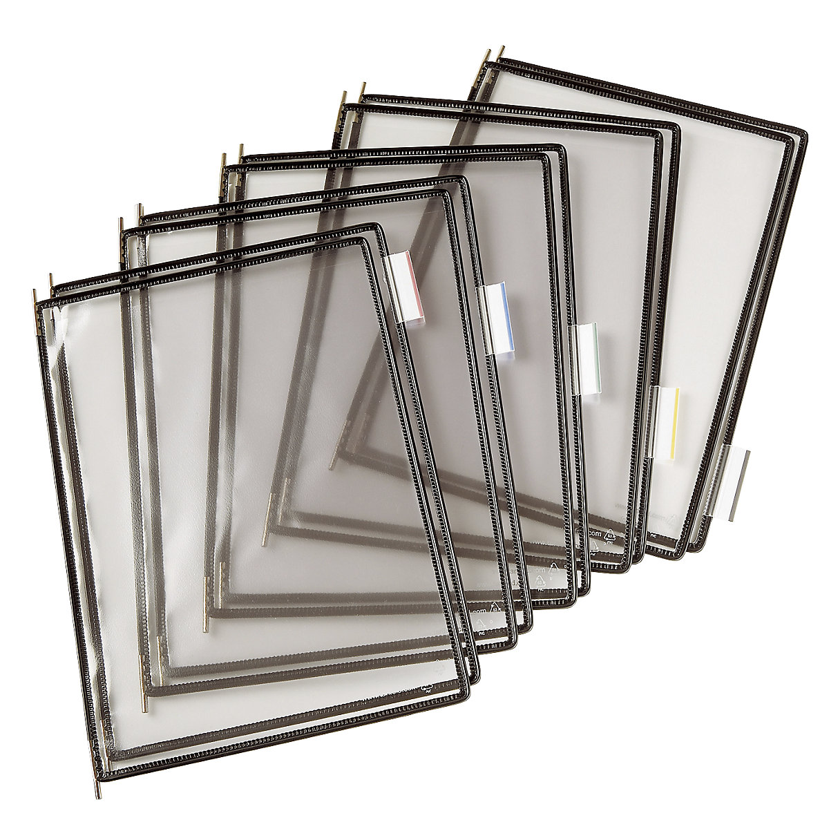 Clear view panel – Tarifold, pack of 10, for A4, black, 3+ packs-5