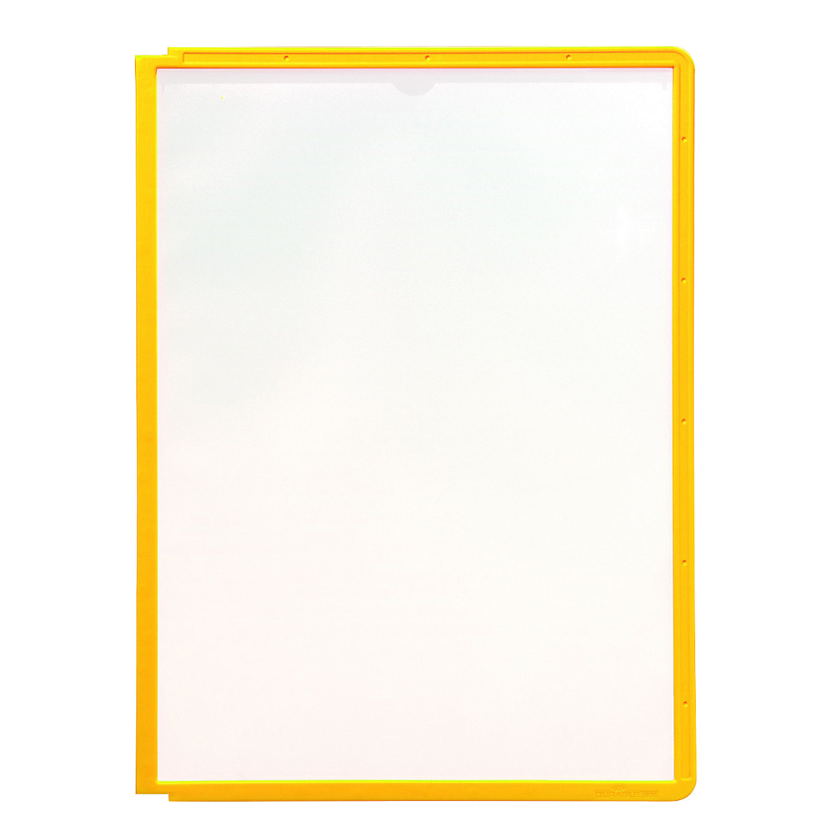 Clear view panel with profiled frame – DURABLE, for A4, pack of 10, yellow-12