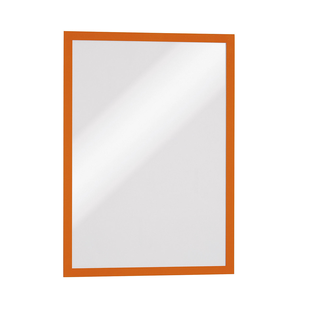 DURAFRAME® display frame – DURABLE, self adhesive, magnetic, for A3, orange frame, pack of 12-24