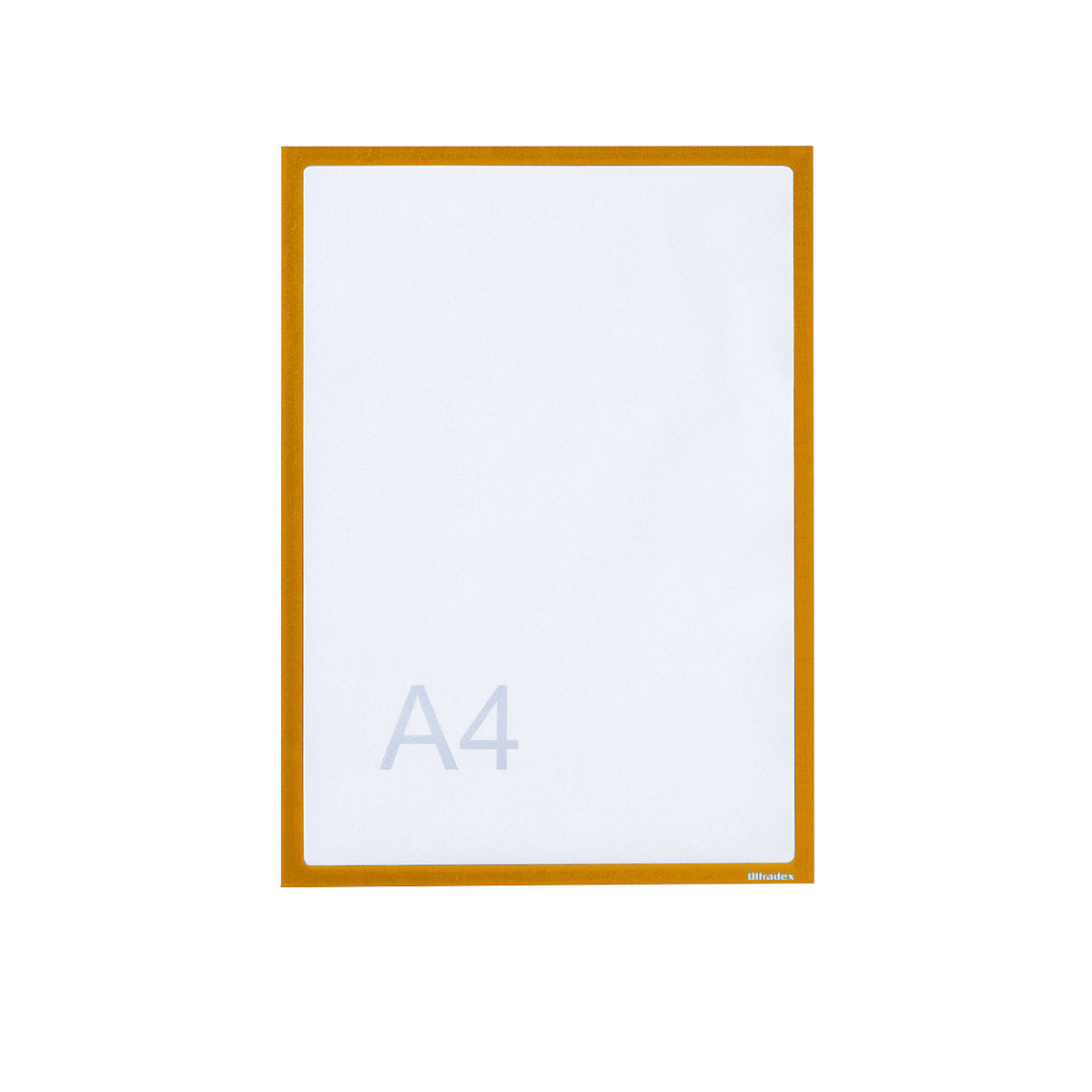 Display pockets for adhesive attachment, A4, WxH 225 x 312 mm, orange frame, pack of 25-3
