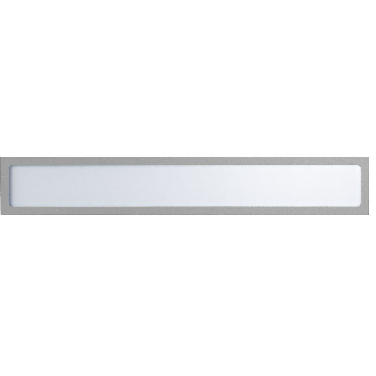Magnetic display pocket – eurokraft basic, for headings, A3 landscape / A2 portrait, 435 x 60 mm, silver frame, pack of 10-7