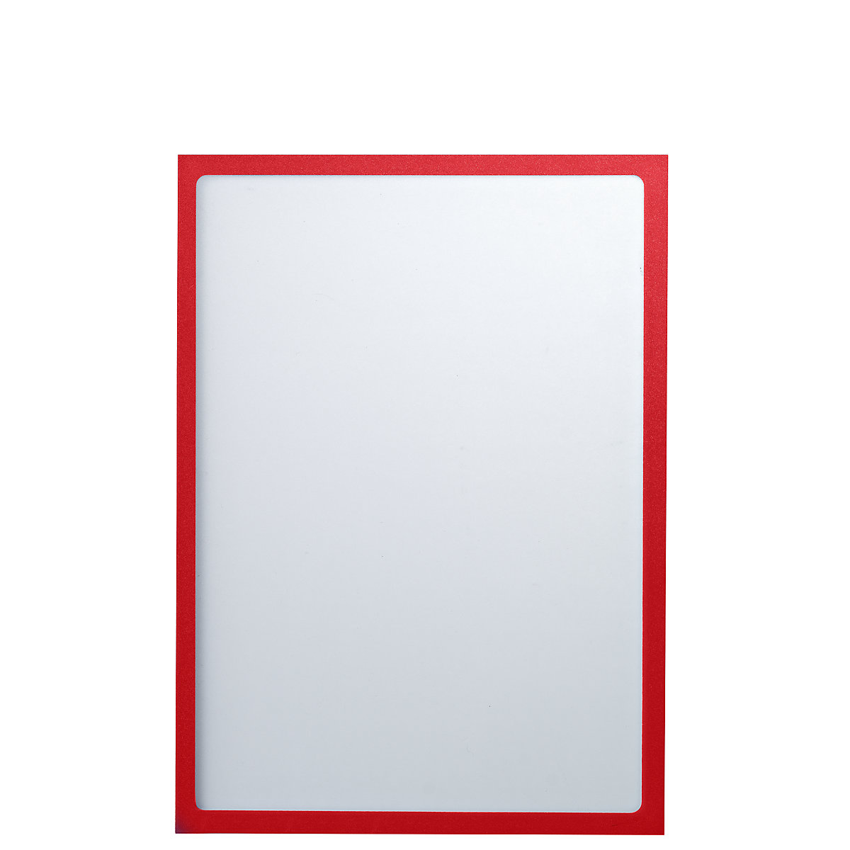 Magnetic display pocket – eurokraft basic, A4, WxH 225 x 312 mm, red frame, pack of 10-7