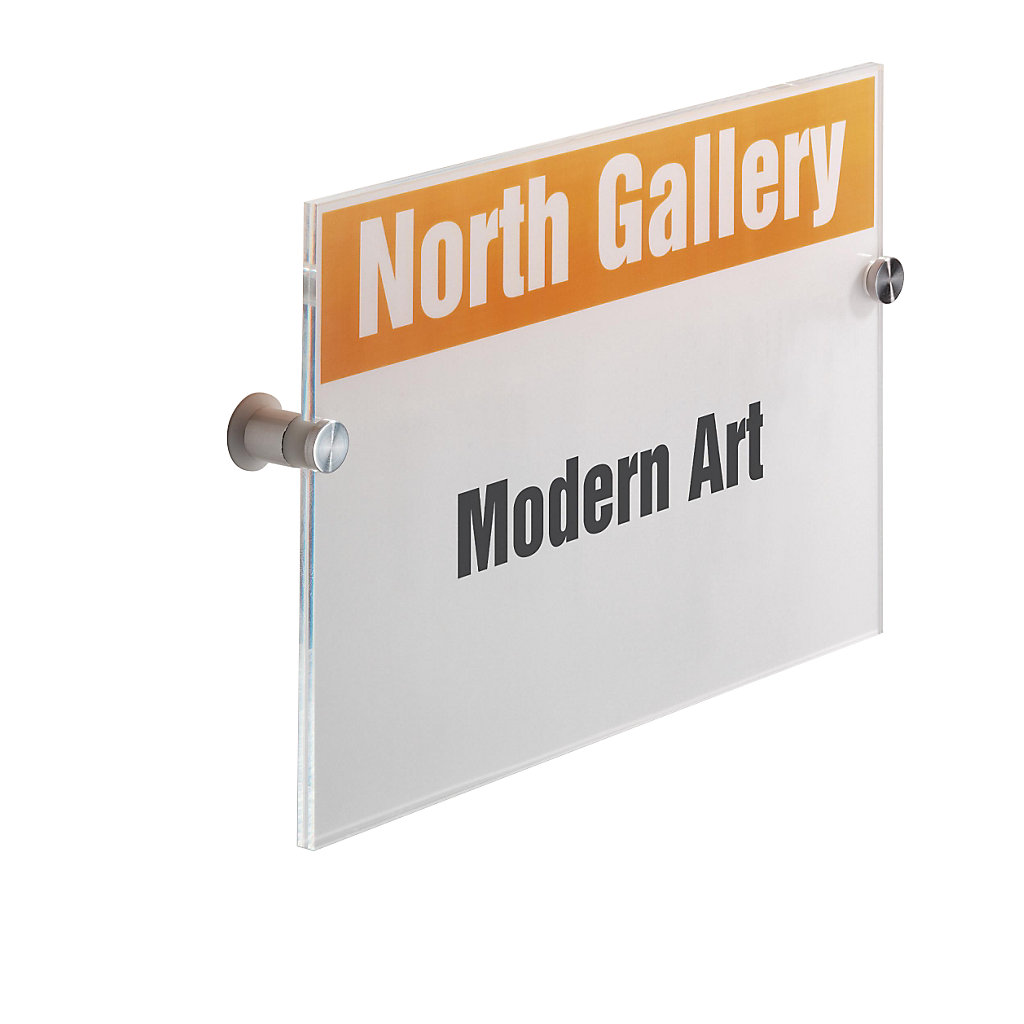 CRYSTAL SIGN door sign DURABLE made of acrylic glass panels, for A4