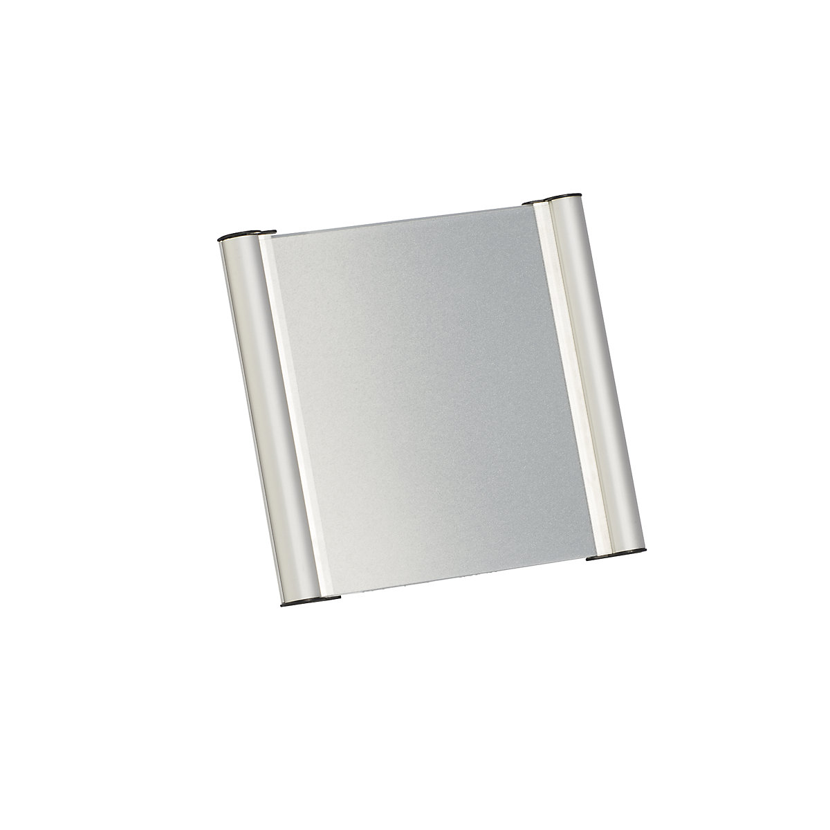 Door sign, aluminium profile frame, HxWxD 100 x 100 x 8 mm, pack of 10-4
