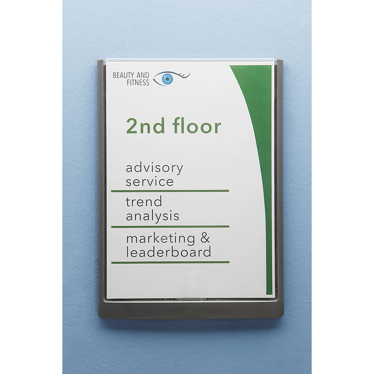Door sign – DURABLE, made of plastic, pack of 5, HxWxD 297 x 210 x 12 mm, A4-4