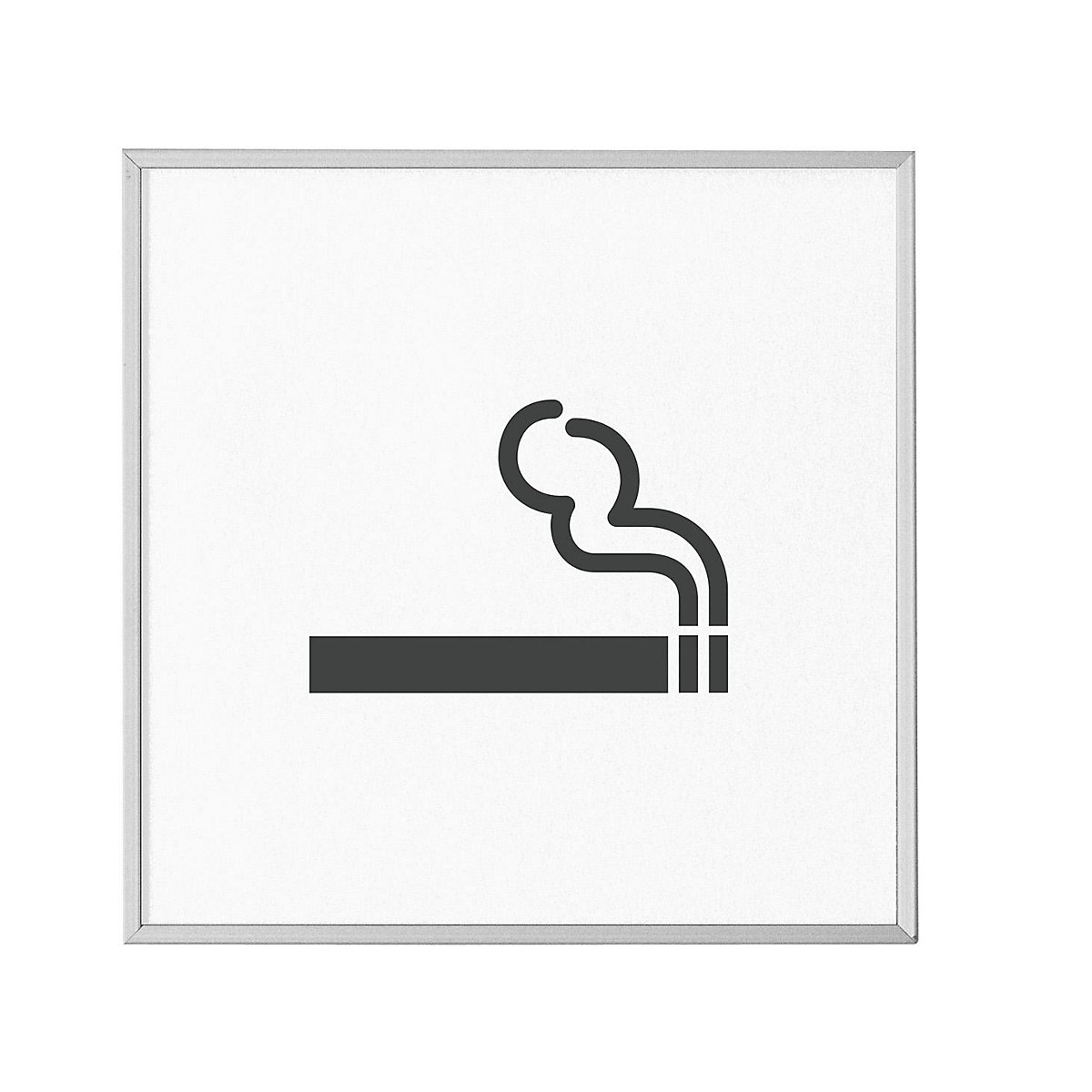MADRID Silver Line™ door sign, pictogram HxW 120 x 120 mm, smoking permitted-2