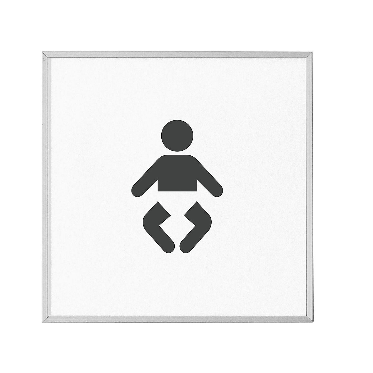 MADRID Silver Line™ door sign, pictogram HxW 120 x 120 mm, baby changing facility-13