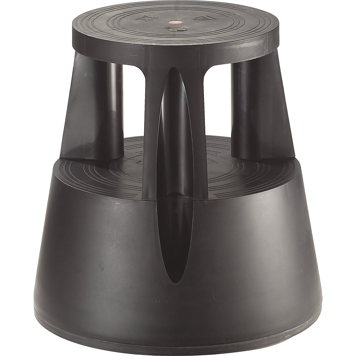 Kick stool made of shatterproof plastic – Twinco, max. load 150 kg, black-5